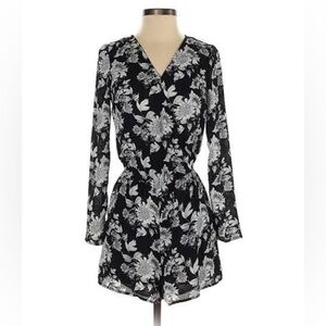 H&M Black and White Floral Romper
